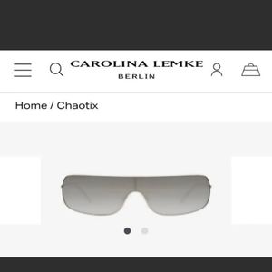 Kim Kardashian West/Carolina Lemke Silver Chaotix Sunglasses